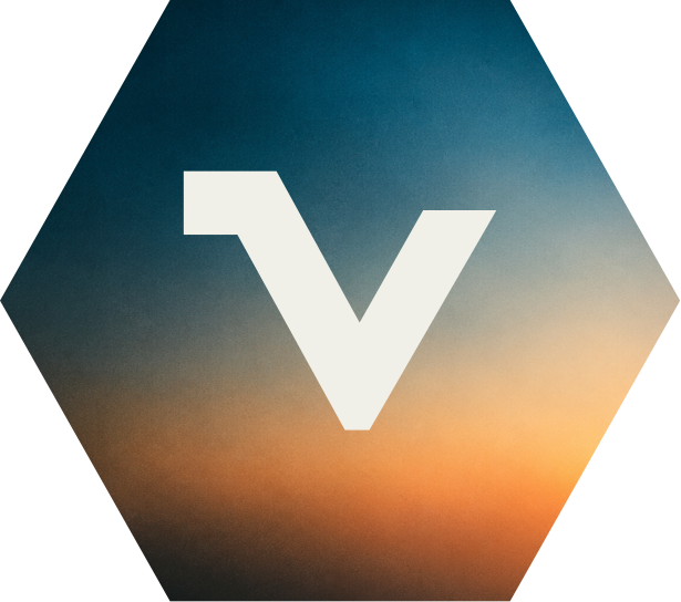 Sunset hex, a hexagon veridis sticker